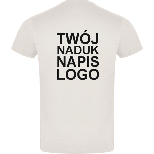 Męska koszulka T-shirt 100% miękka bawełna biała z twoim nadrukiem roz. M